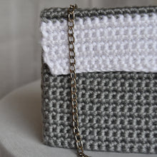 Charger l'image dans la galerie, Sac Pochette Gris/Blanc