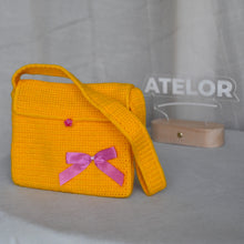 Charger l'image dans la galerie, Sac Kalyne Jaune avec nœud rose