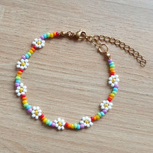 Charger l'image dans la galerie, Bracelet Perlé à Fleur Arc-en-Ciel