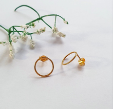 Charger l'image dans la galerie, Boucles d'oreilles Cercle Doré Plaqué Or