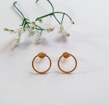 Charger l'image dans la galerie, Boucles d'oreilles Cercle Doré Plaqué Or