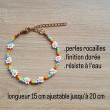 Charger l'image dans la galerie, Bracelet Perlé à Fleur Arc-en-Ciel