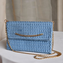 Charger l'image dans la galerie, Sac Pochette Bleu Chaîne