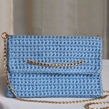 Charger l'image dans la galerie, Sac Pochette Bleu Chaîne
