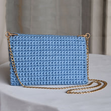 Charger l'image dans la galerie, Sac Pochette Bleu Chaîne