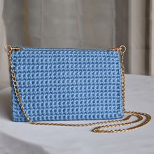 Charger l'image dans la galerie, Sac Pochette Bleu Chaîne