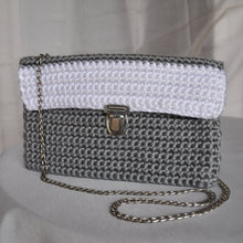Charger l'image dans la galerie, Sac Pochette Gris/Blanc