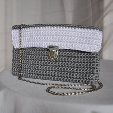 Charger l'image dans la galerie, Sac Pochette Gris/Blanc