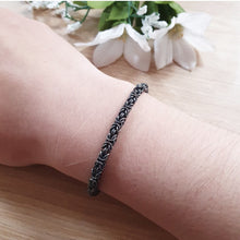 Charger l'image dans la galerie, Bracelet Maille Royale Noir