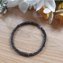 Charger l'image dans la galerie, Bracelet Maille Royale Noir