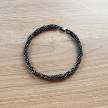 Charger l'image dans la galerie, Bracelet Maille Royale Noir