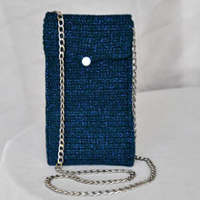 Charger l&#39;image dans la galerie, Sac de Téléphone Bleu Pailleté
