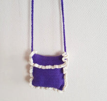 Charger l&#39;image dans la galerie, Sac Anya en Crochet violet/blanc
