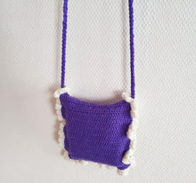 Charger l&#39;image dans la galerie, Sac Anya en Crochet violet/blanc
