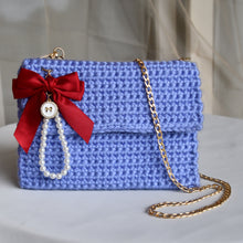 Charger l&#39;image dans la galerie, Sac Pochette Nœud Violet Bleuté
