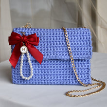 Charger l&#39;image dans la galerie, Sac Pochette Nœud Violet Bleuté
