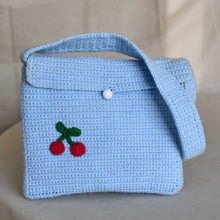 Charger l&#39;image dans la galerie, Sac Kalyne Bleu avec sa Cerise
