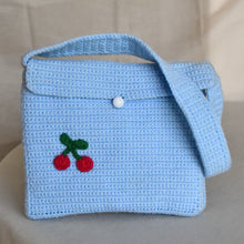 Charger l&#39;image dans la galerie, Sac Kalyne Bleu avec sa Cerise
