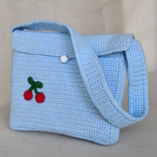 Charger l&#39;image dans la galerie, Sac Kalyne Bleu avec sa Cerise
