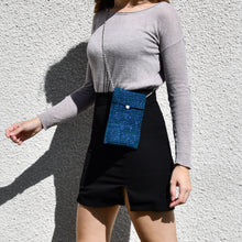 Charger l&#39;image dans la galerie, Sac de Téléphone Bleu Pailleté
