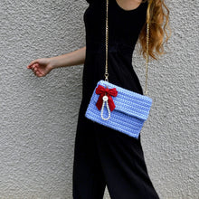 Charger l&#39;image dans la galerie, Sac Pochette Nœud Violet Bleuté
