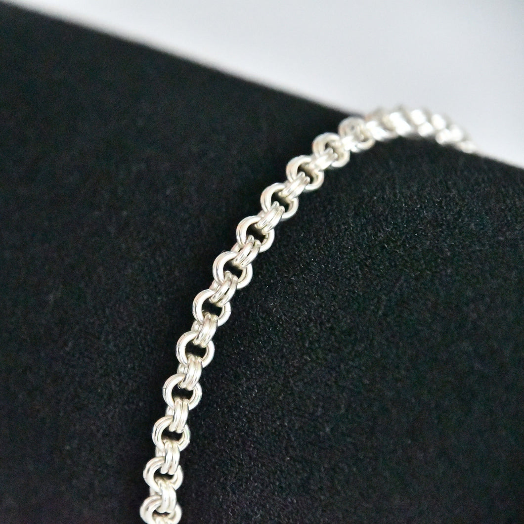 Bracelet Maille Double Anneaux