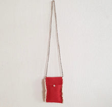 Charger l&#39;image dans la galerie, Sac en Crochet rouge/blanc Froufrou
