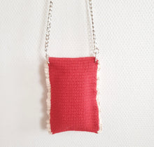 Charger l&#39;image dans la galerie, Sac en Crochet rouge/blanc Froufrou

